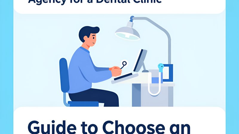 Современная иллюстрация к статье о выборе рекламного агентства для стоматологической клиники в минималистичном стиле